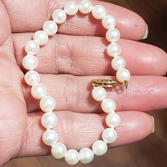 10 K gold White Fresh water pearls - Picture 9 of 11